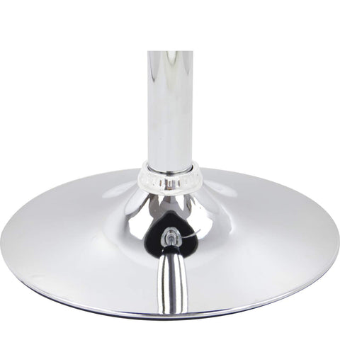 Rootz Designer Bar Stool - Modern Bar Stool - Adjustable Counter Stool - Comfortable Faux Leather - Sturdy Chrome Frame - Versatile & Rotating - 39cm x 38.5cm, Height 63cm-83cm