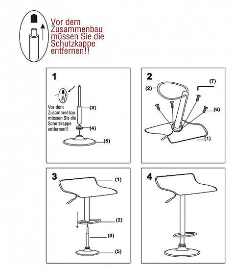 Rootz Designer Bar Stool - Modern Bar Stool - Adjustable Counter Stool - Comfortable Faux Leather - Sturdy Chrome Frame - Versatile & Rotating - 39cm x 38.5cm, Height 63cm-83cm
