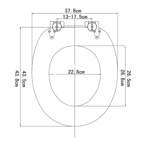 Rootz Toilet Seat with Soft-Close Mechanism - Antibacterial and Water-Repellent - Universal O-Shaped - Anti-Slip - 37.8cm x 43.8cm x 5.9cm