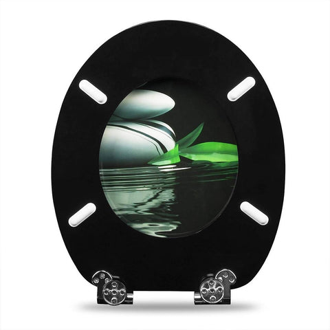 Rootz Elegance II Toilet Seat - Soft-Close Seat - Antibacterial Seat - Universal Fit - Easy Installation - MDF, Zinc Alloy, Stainless Steel - 37.8cm x 43.8cm