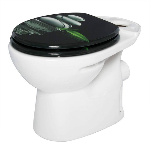 Rootz Elegance II Toilet Seat - Soft-Close Seat - Antibacterial Seat - Universal Fit - Easy Installation - MDF, Zinc Alloy, Stainless Steel - 37.8cm x 43.8cm