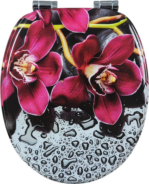 Rootz Premium Soft-Close Toilet Seat - Quiet Closing - Antibacterial Seat - Comfortable Design - Easy Installation - Universal O-Shape Fit - 37.8cm x 43.8cm