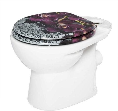 Rootz Premium Soft-Close Toilet Seat - Quiet Closing - Antibacterial Seat - Comfortable Design - Easy Installation - Universal O-Shape Fit - 37.8cm x 43.8cm