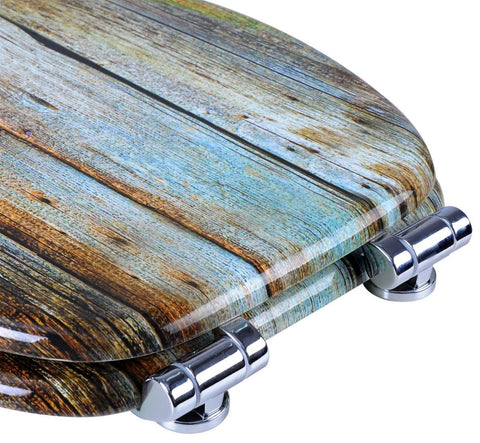 Rootz Toilet Seat with Soft-Close Mechanism - Antibacterial and Water-Repellent - Universal O-Shaped - Anti-Slip - 37.8cm x 43.8cm x 5.9cm