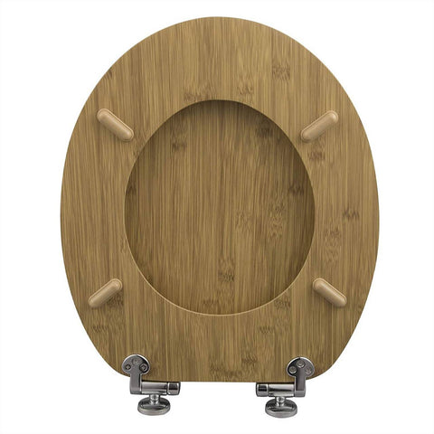 Rootz Soft Close Toilet Seat - Antibacterial - Water-Repellent - Non-Slip - Easy to Assemble - Universal O-Shaped - 37.8cm x 43.8cm