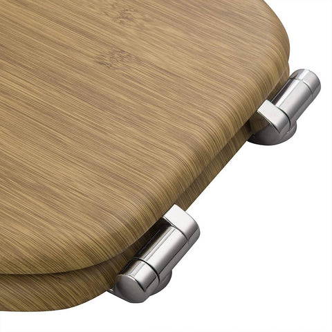 Rootz Soft Close Toilet Seat - Antibacterial - Water-Repellent - Non-Slip - Easy to Assemble - Universal O-Shaped - 37.8cm x 43.8cm