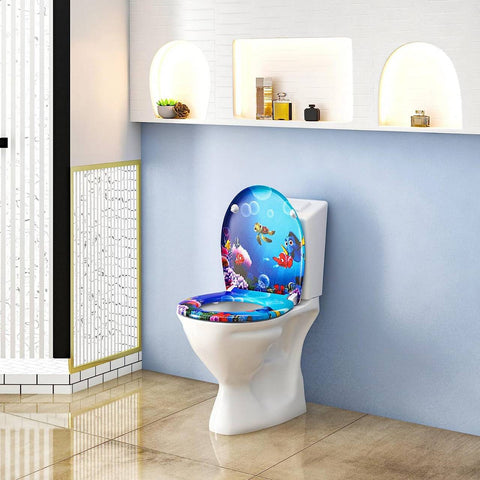 Rootz Deluxe Duroplast Toilet Seat - Soft-Close Seat - Quick Release Toilet Lid - Antibacterial - Easy Cleaning - Non-Slip - 45.5cm x 37.1cm