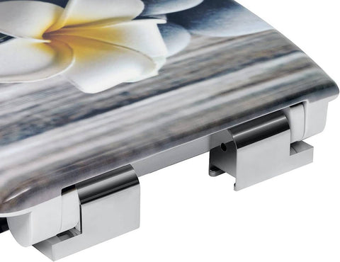 Rootz Duroplast Toilet Seat - Soft-Close - Antibacterial Lid - Quiet Closing - 45x37x3.8cm - White Frangipani