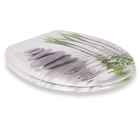 Rootz Duroplastic Toilet Seat - Soft-Close Toilet Lid - Antibacterial - Stainless Steel Hinges - 45.5cm x 37.1cm - O-Shaped Bowl