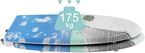Rootz Duroplast O-Shaped Toilet Seat - Soft Close Mechanism - Wear-Resistant - Antibacterial - 37 x 47.5cm - Sea Motif - 175kg Capacity
