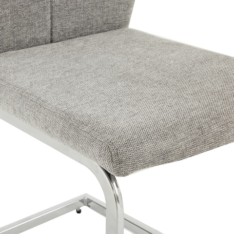 Rootz 4 Piece Set Dining Room Chairs - Ergonomic Chairs - Modern Seating - Breathable Linen - 43cm x 58cm x 102.5cm