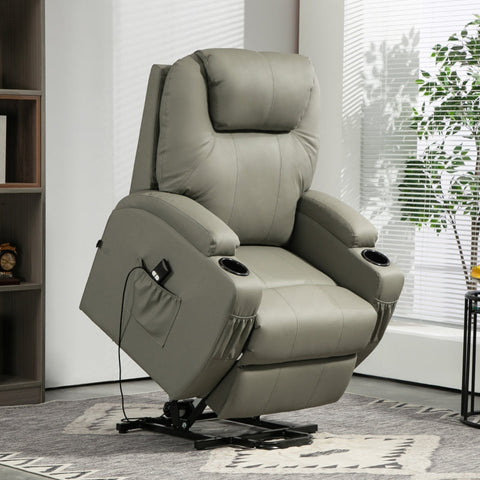 Rootz Electric Stand-Up TV Recliner - Cinema Seat - Remote Control Recliner - Senior Chair - 85cm x 92cm x 109cm