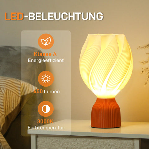 Rootz 3D Printed Lamp - Table Lamp - LED Lamp - Energy-Efficient - 16.5l x 16.5b x 28h cm - White