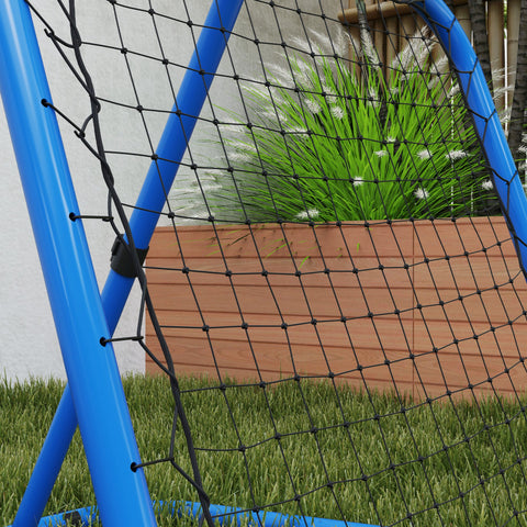 Rootz Football Rebounder Net - Bounce Back Net - Soccer Training Aid - Adjustable & Foldable - 78 x 84 x 65-78 cm - Enhance Ball Control Skills