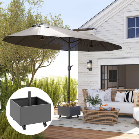 Rootz Parasol Stand - Parasol Base - Outdoor Umbrella Holder - Stability - 50 x 50 x 46 cm