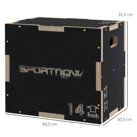 Rootz Box Jump Plyo-Box - Jumping Box - Fitness Box - Boosts Jump Strength - 30.5/35.5/40.5H cm