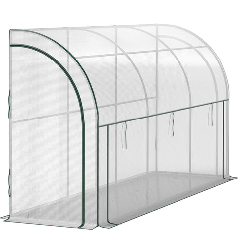 Rootz Wall Mounted Greenhouse - Accessible Plant House - Cold Frame - UV Resistant with Weed Barrier - 300 x 80 x 157 cm