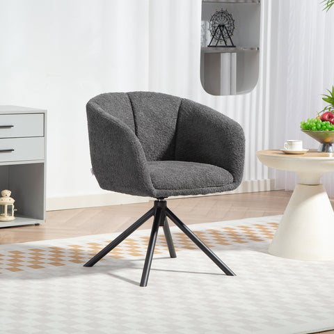 Rootz Rotatable Armchair - Upholstered Chair - Comfortable Seating - Supports up to 120kg - 58.5cm x 78.5cm, Grey
