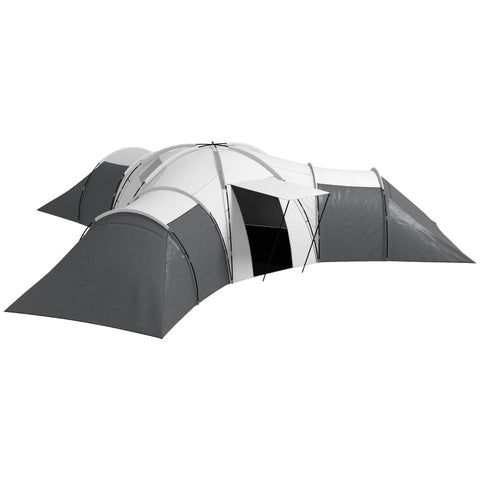Rootz Camping Tent - Tunnel Tent - Family Tent - Spacious - Durable - Waterproof - 220L x 188W x 150H cm (Bedroom), 495L x 415W cm (Living Room)