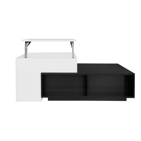 Rootz Lifting Coffee Table - Adjustable Height Table - Versatile Lift Top Table - Hidden Storage - 115L x 50W x 43H cm
