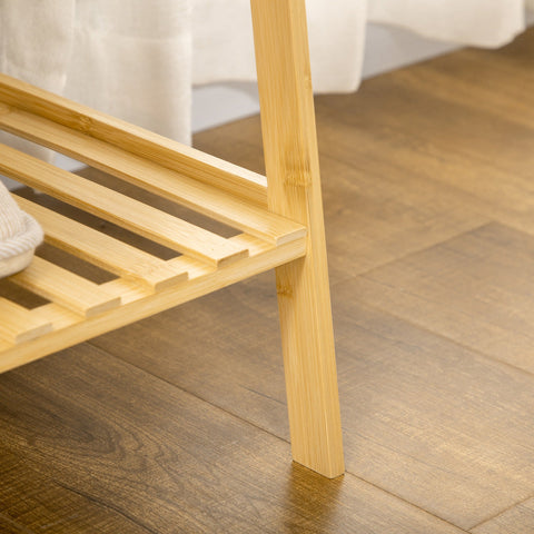 Rootz Bamboo Clothes Rack - Garment Organizer - Clothing Stand - Ample Storage - 114cm x 40cm x 139cm