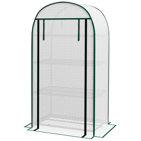 Rootz Balcony Greenhouse - Garden Greenhouse - UV-Resistant Plant Shelter - Easy Access - 80x50x160 cm White