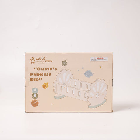 Rootz Wooden Baby Doll Crib (Blue) - Doll Bed - Toy Cradle - Safe & Durable - Adorably Designed - 45cm x 30cm x 25cm