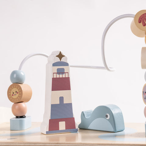 Rootz Adjustable Speed Multi-Functional Baby Walker - Adventurous Vacation Bus Walker - Toddler Activity Walker - Interactive Exploration - Easy to Assemble - Perfect Gift - 61 x 38 x 46 cm - High-Quality Plastic and Wood