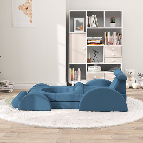Rootz Soft Building Blocks Set - Play Sofa - Kids' Furniture - Promotes Motor Skills - 140L x 102W x 46H cm