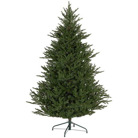 Rootz Christmas Tree - Artificial Pine Tree - Hinged Branches - Flame-Resistant - Metal Base - Green - 110cm x 180cm