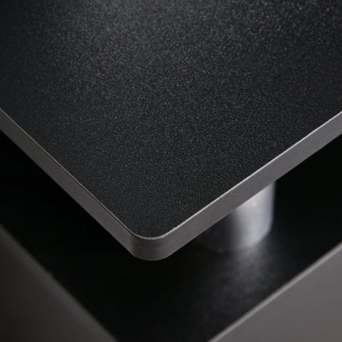 Rootz Contemporary Design TV Bench - TV Stand - Media Console - Multi Storage Options - 120L x 40W x 52H cm - Black Chrome