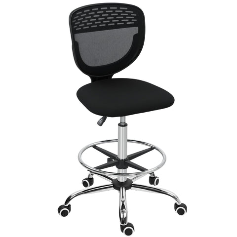 Rootz Office Chair - Work Chair - Desk Chair - Height Adjustable - Padded Comfort - Black - 59cm x 59cm x 106-126cm