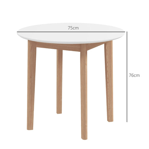 Rootz Dining Table - Kitchen Table - Space-Saving Table - Classic Scandi Design - Durable Pinewood - 75cm x 75cm x 76cm