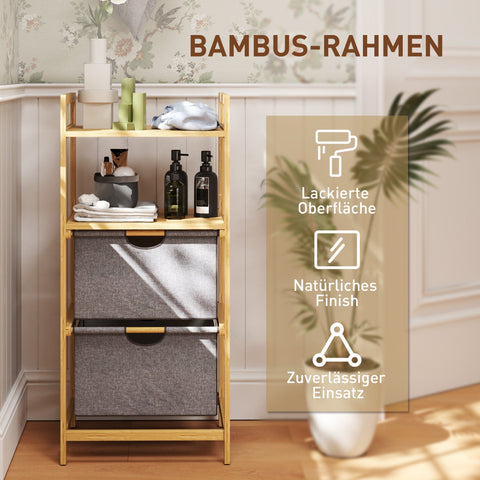 Rootz Bamboo Laundry Rack - Clothes Organizer - Storage Solution - Space Saving - 44W x 34D x 96H cm