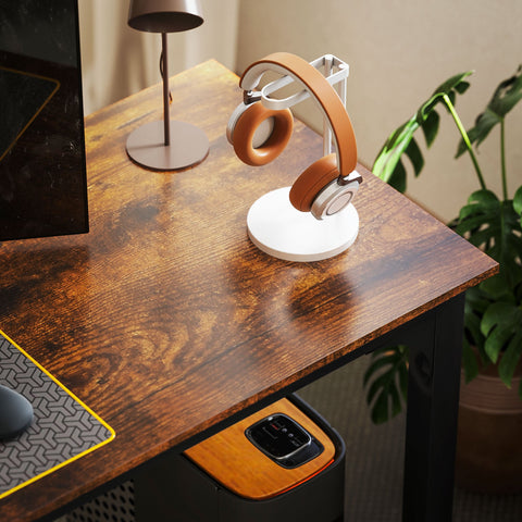 Rootz Computer Desk - Office Table - Rustic Workspace - Lots of Space - Chipboard - 180cm x 60cm x 75cm