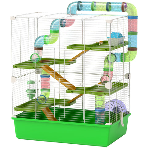Rootz 5 Level Rodent Cage - Hamster Enclosure - Mouse Habitat - Spacious Play Area - 59cm x 36cm x 69cm