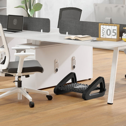 Rootz Ergonomic Desk Footrest - Footstool - Leg Support - Elevates Posture - 44cm x 32.5cm x 19cm