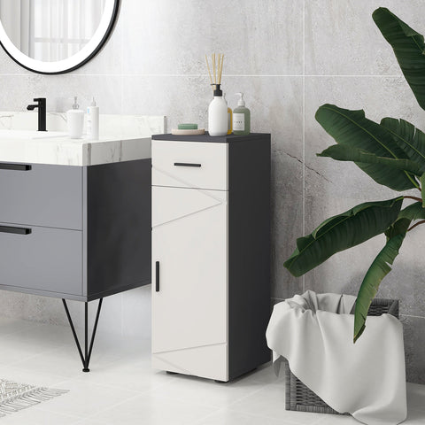 Rootz Bathroom Cabinet - Bathroom Cupboard - Storage Unit - Adjustable Shelves - 25kg Capacity - Grey - 30x30x82 cm