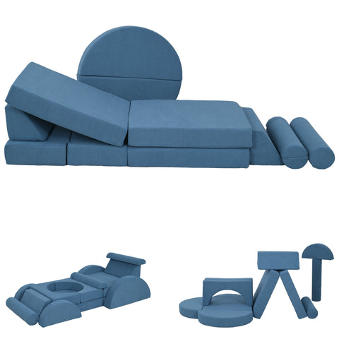 Rootz Soft Building Blocks Set - Play Sofa - Kids' Furniture - Promotes Motor Skills - 140L x 102W x 46H cm