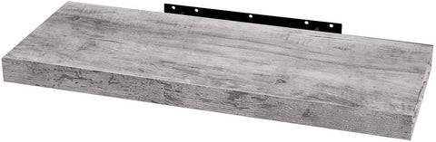 Rootz Wallboard Shelf - CD/DVD Organizer - Wooden Bookshelf - Space-Saving & Durable - 80x22.9x3.8cm - Grey