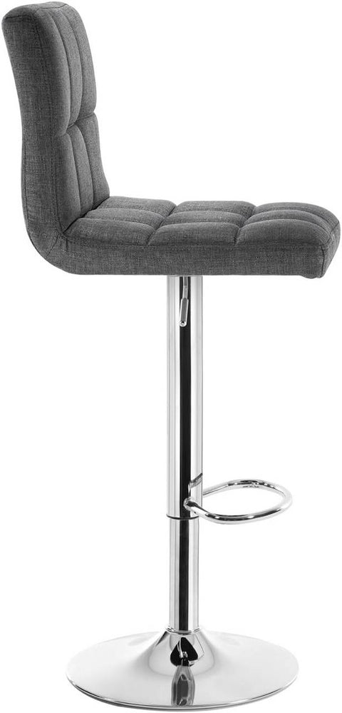 Rootz Bar Stool - Swivel Chair - Adjustable Height - Comfortable Linen Seat - Durable & Ergonomic - Anti-Slip Base - 92-114cm x 44cm x 38cm
