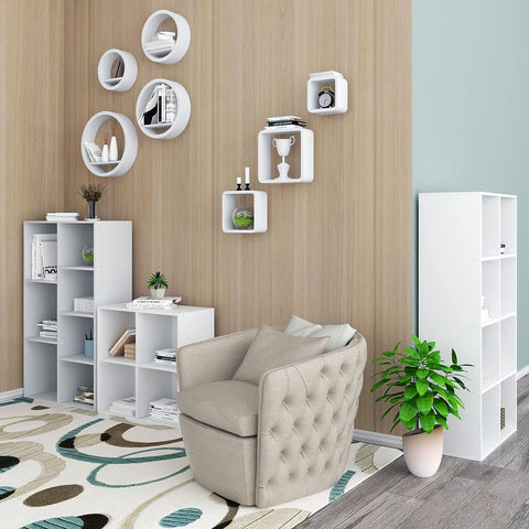 Rootz Floating Wall Shelf Set - MDF Wood - Environmental Protection - Moisture-Resistant - Easy Assembly - Versatile - 26.9cm x 26.9cm x 9.9cm