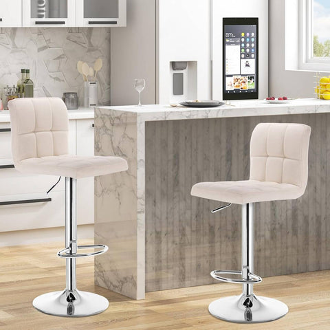 Rootz Adjustable Bar Stool - Counter Stool - Swivel Chair - Ergonomic Design - High Durability - Floor Protection - 92cm-114cm x 60cm-82cm