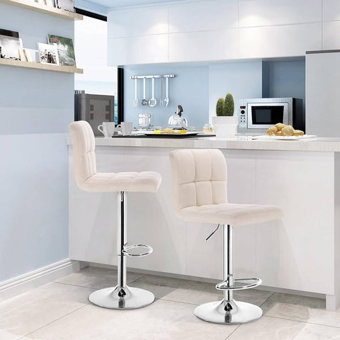 Rootz Adjustable Bar Stool - Counter Stool - Swivel Chair - Ergonomic Design - High Durability - Floor Protection - 92cm-114cm x 60cm-82cm