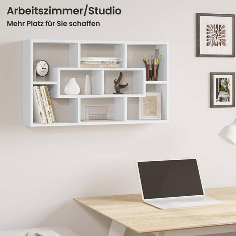 Rootz Wall Shelf - Decorative Storage Unit - Floating Shelves - High Load Capacity - 85cm x 48cm x 16cm
