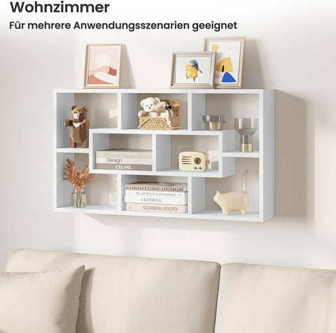 Rootz Wall Shelf - Decorative Storage Unit - Floating Shelves - High Load Capacity - 85cm x 48cm x 16cm