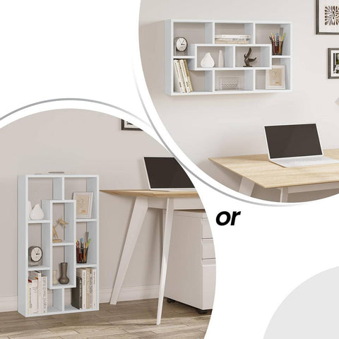 Rootz Wall Shelf - Decorative Storage Unit - Floating Shelves - High Load Capacity - 85cm x 48cm x 16cm