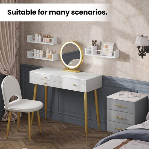 Rootz Cube Shelf Set (3 Part) - Wall Shelves - Floating Shelves - MDF Board - 40cm x 12cm x 10cm - White - Space-Saving Storage Solution