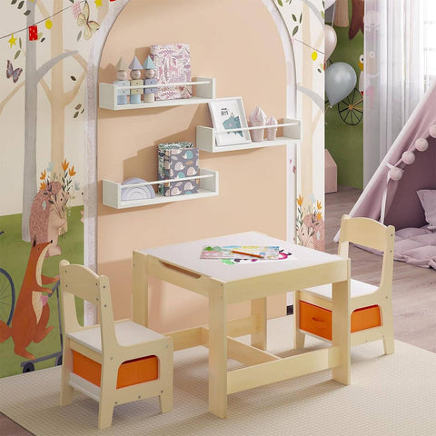 Rootz Cube Shelf Set (3 Part) - Wall Shelves - Floating Shelves - MDF Board - 40cm x 12cm x 10cm - White - Space-Saving Storage Solution