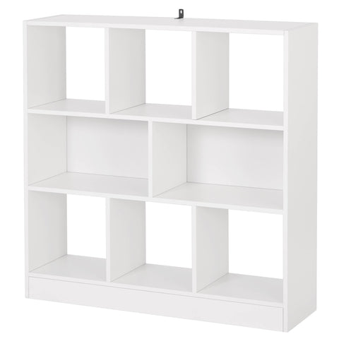 Rootz White Multi-Layer Bookcase - Storage Organizer - Display Shelf - Durable & Water-Resistant - Spacious & Safe - Versatile Design - 97.5cm x 100cm x 30cm